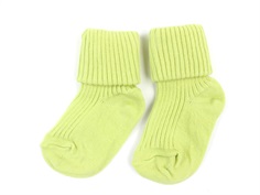 MP strømper bomuld tender yellow green (2-pack)